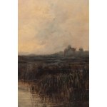 Marceli Harasimowicz (1859 Warsaw - 1935 Lviv), Sunset in Polesie, 1894