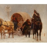 Artur Jan Seweryn Nikutowski (1830 Kanie Iławieckie - 1888 Dusseldorf), Na granicy, 1862