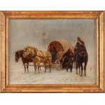 Artur Jan Seweryn Nikutowski (1830 Kanie Iławieckie - 1888 Dusseldorf), Na granicy, 1862