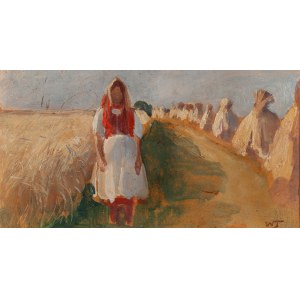 Włodzimierz Tetmajer (1862 Harklowa - 1923 Kraków), Harvest in Bronowice (Lalki), pre/ or 1910
