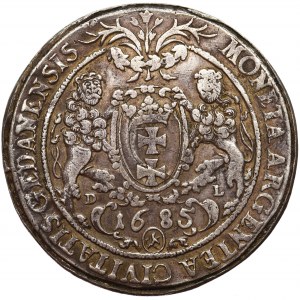 John III Sobieski, Thaler 1685 Danzig - extremely rare only 200 minted
