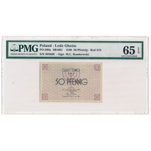 50 pfennig 1940 red S/N PMG 65 EPQ 