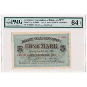 Kowno 5 mark 1918 -D- PMG 64 EPQ