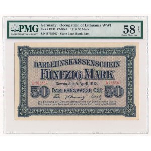 Kowno 50 marks 1918 -B- PMG 58 EPQ