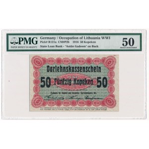 Poznań 50 kopiejek 1916 dłuższa klauzula wystara - PMG 50 Rzadki