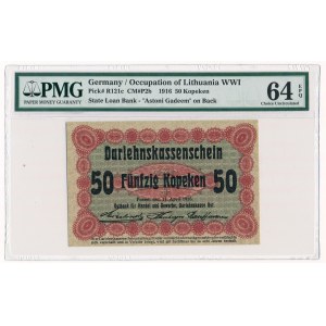 Posen 50 kopeken 1916 Astoni Gadeem high font PMG 64 EPQ