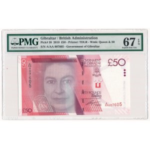 Gibraltar 50 pounds 2010 - PMG 67 EPQ