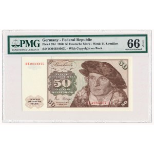 Germany Federal Republic 50 mark 1980 - PMG 66 EPQ