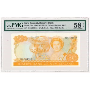 New Zealand 50 dollars 1981-5 - PMG 58 EPQ