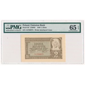 2 zlote 1940 -A- PMG 65 EPQ