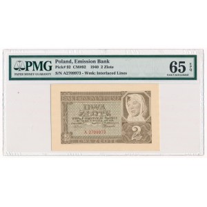 2 złote 1940 -A- PMG 65 EPQ