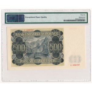 500 zloty 1940 -B- PMG 66 EPQ