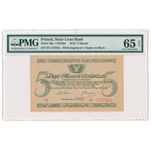 5 mark 1919 -IN- PMG 65 EPQ