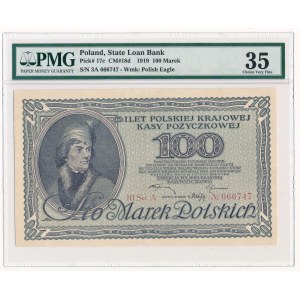 100 mark 1919 III Ser.A PMG 36 Rare