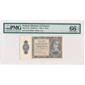 1 zloty 1938 -IL- PMG 66 EPQ