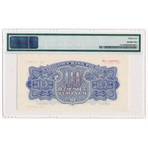 10 zloty 1944 ...owe Specimen Dd 000000 - PMG 64 