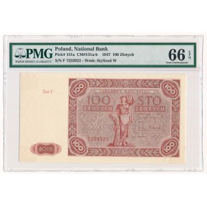 100 złotych 1947 -F- PMG 66 EPQ