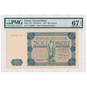 500 złotych 1947 -T2- PMG 67 EPQ