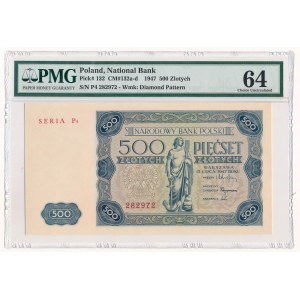 500 złotych 1947 -P4- PMG 64
