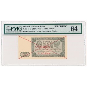 2 zloty 1948 SPECIMEN -BU- rare