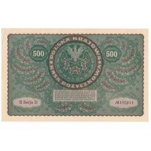 500 marek 1919 II Serja D