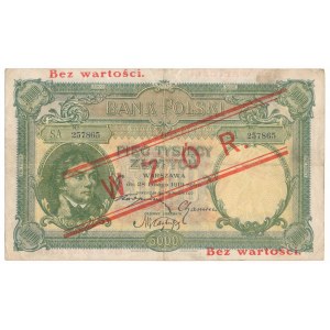 5.000 złotych 1919 WZÓR - rzadsza odmiana