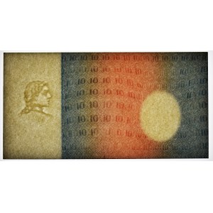 10 złotych 1928 - poddruk awersu
