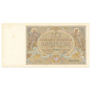 10 złotych 1929 Ser.GG. - z przesuniętym znakiem wodnym
