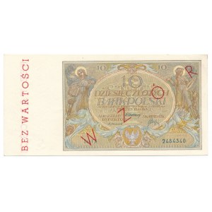 10 złotych 1929 - nieoryginalny nadruk Wzór