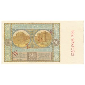 50 złotych 1929 false overprint Wzór