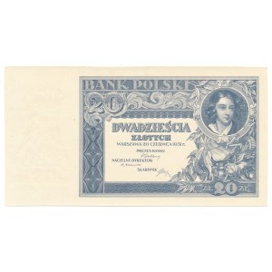 20 złotych 1931 - tylko druk główny