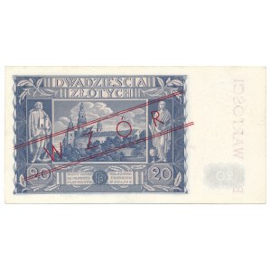 20 złotych 1936 - false overprint Wzór 