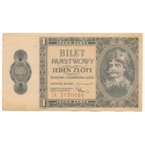 1 złoty 1938 -IA- rare serial letter 