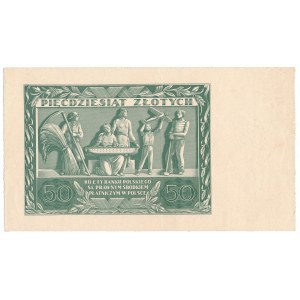 50 złotych 1936 - tylko rewers, awers czysty - rzadkie