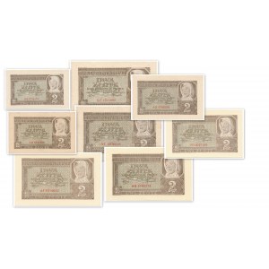 Full set of serial letters for 2 złote 1941 