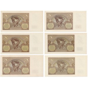 Set of different serial letters 10 zloty 1940 