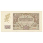 Zestaw literowy 10 złotych 1940 - emisyjne stany zachowania