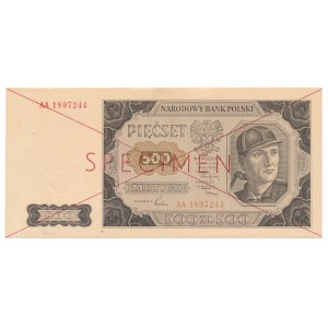 500 złotych 1948 -AA- Specimen