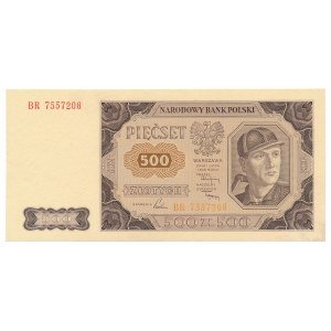 500 złotych 1948 -BR- papier prążkowany