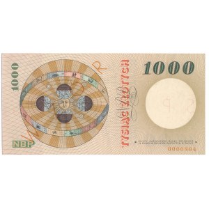 1.000 złotych 1965 A000000 Specimen