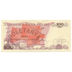 100 złotych 1986 -NT- error note