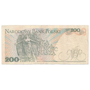 200 złotych 1988 - error note