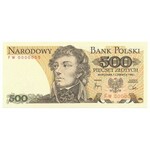 500 złotych 1982 -FW- 0000005 - bardzo niski numer