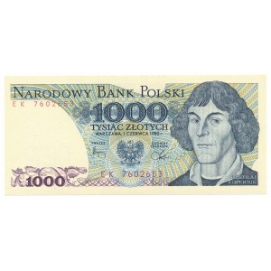 1.000 złotych 1982 -EK- error 
