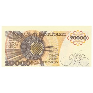 20.000 złotych 1989 -AP- error note