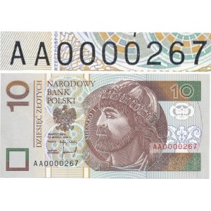 10 złotych 1994 AA 0000267 low serial number