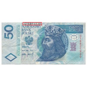 50 złotych 1994 -GY- spektakularny błąd druku 