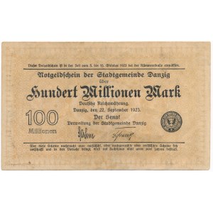 Danzig 100 million 1923