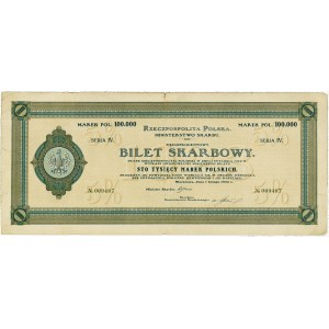 Bilet Skarbowy 100.000 marek 1923 Serja IV