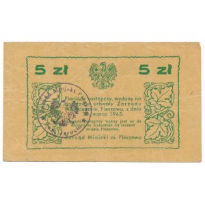 Pleszew 5 złotych 1945 - rare